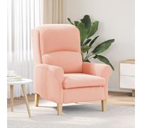Vidaxl Fauteuil Ergonomique Rose Tissu, Bois Moyen Ergonomique