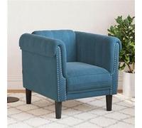 vidaXL Fauteuil fluweel blauw372573 Bleu G