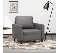 Vidaxl Fauteuil Gris 60 Cm Similicuir Gris