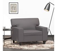 Vidaxl Fauteuil Gris 60 Cm Similicuir Gris