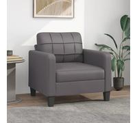 Vidaxl Fauteuil Gris 60 Cm Similicuir Gris