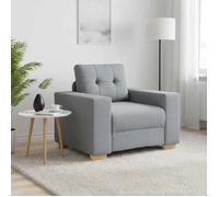 vidaXL Fauteuil tissu gris clair 60 cm – Confort TV – 4105058
