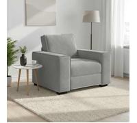 vidaXL Fauteuil 4105000 Velours Gris clair 100x78x84 cm