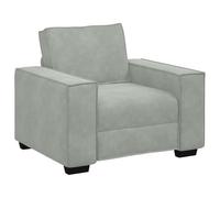 vidaXL Fauteuil 4105000 Velours Gris clair 100x78x84 cm