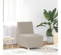 vidaXL Fauteuil sans accoudoirs Gris Clair 55 cm Tissu Imitation Laine bouclée, canapé Simple, canapé Confort, Fauteuil TV, canapé, siège de canapé, canapé Relax