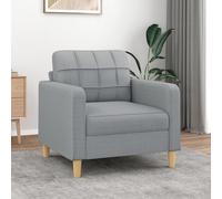 vidaXL Fauteuil Gris clair 60 cm Tissu, fauteuil, fauteuil de baignoire, fauteuil club, canapé, canapé confortable, siège de 359075
