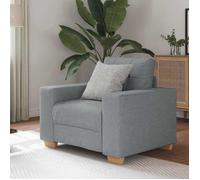 vidaXL Fauteuil Gris clair 60 cm Tissu, canapé simple, canapé confort, fauteuil TV, canapé, siège de canapé, canapé relax, 4105058