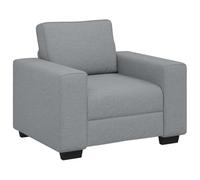 Vidaxl Fauteuil Gris Clair 60 Cm Tissu Gris