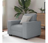 Vidaxl Fauteuil Gris Clair 60 Cm Tissu Gris