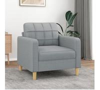 Vidaxl Fauteuil Gris Clair 60 Cm Tissu Gris