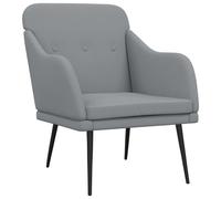 vidaXL Fauteuil Gris clair 63x76x80 cm Tissu
