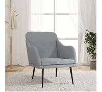 Fauteuil 63x76x80 cm stof lichtgrijs351474