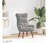 vidaXL fauteuil Gris clair 69 x 74 x 93 cm Velours