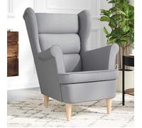 vidaXL Fauteuil gris clair 74x84x100 cm tissu, fauteuil relax, fauteuil de salon, chaise de chambre à coucher 4016895