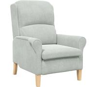 vidaXL Fauteuil gris clair 76 x 94 x 102 cm velours