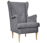 vidaXL Fauteuil Gris Clair ARES, Fauteuil Moderne, Assise en Tissu, Chaise relaxante, Meuble stylé pour Chambre, Durable à la Maison
