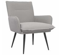 vidaXL Fauteuil Gris Clair Bouclé