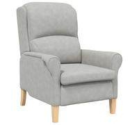 vidaXL Fauteuil Gris Clair Gris Clair Tissu Standard Ergonomique