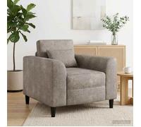 vidaXL Fauteuil Gris clair Simili daim 42042476