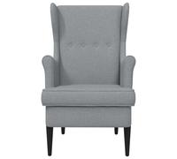 vidaXL fauteuil Gris clair tissu