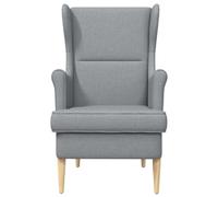 vidaXL fauteuil Gris clair tissu