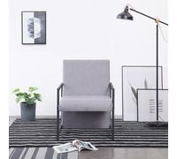 vidaXL Fauteuil Gris clair Tissu