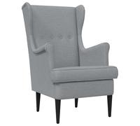 vidaXL Fauteuil Gris Clair Tissu, Fauteuil d'appartement, siège Moderne pour Chambre, Cadre en métal Robuste, Tissu Doux, Chaise d'accent Tendance