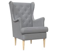 vidaXL Fauteuil Gris Clair Tissu, Fauteuil, Style Moderne rembourré, siège Pratique, Coussin en Mousse Confortable, Cadre en Tissu, Pieds en Bois de Caoutchouc