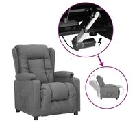 vidaXL Fauteuil Gris clair Tissu Gris