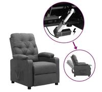 Vidaxl Fauteuil Gris Clair Tissu Gris