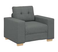 vidaXL - Fauteuil 4105059 - Gris foncé en tissu - 100x78x80 cm - Fauteuil TV