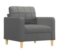 Vidaxl Fauteuil Gris Foncé 60 Cm Tissu Gris