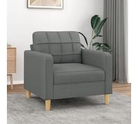 vidaXL Fauteuil Gris foncé 60 cm Tissu Gris