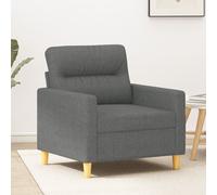 Vidaxl Fauteuil Gris Foncé 60 Cm Tissu Gris