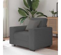 Vidaxl Fauteuil Gris Foncé 60 Cm Tissu Velours Côtelé Gris