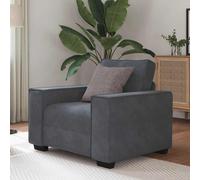 Vidaxl Fauteuil Gris Foncé 60 Cm Velours Gris