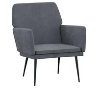 vidaXL Fauteuil Gris foncé 62x79x79 cm Velours