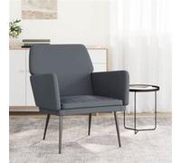 Fauteuil Gris foncé 62x79x79 cm Velours, fauteuil relax, fauteuil de salon, chaise de chambre à coucher, chaise longue, fauteuil de canapé