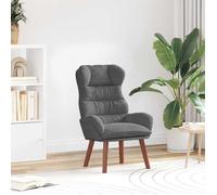 vidaXL Fauteuil chaise d'appoint relaxant velours Gris foncé 69 x 74 x 93 cm