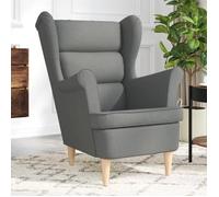 vidaXL Fauteuil gris foncé 74x84x100 cm tissu, fauteuil relax, fauteuil de salon, chaise de chambre à coucher 4016896