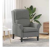 vidaXL fauteuil Gris foncé 76 x 94 x 102 cm Microfibre, Salon, Fauteuil Microfibre Moderne, Fauteuil Élégant, Solution 42009872