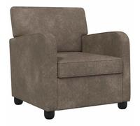 vidaXL Fauteuil Gris foncé Simili Daim