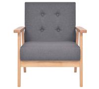 vidaXL Fauteuil gris foncé Tissu
