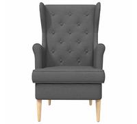 vidaXL fauteuil Gris foncé tissu