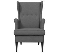 vidaXL fauteuil Gris foncé tissu