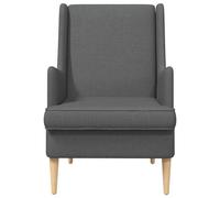 vidaXL fauteuil Gris foncé tissu