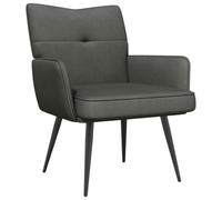 vidaXL Fauteuil Gris foncé Tissu en Velours côtelé