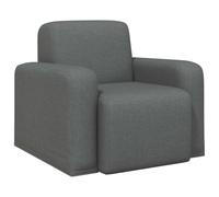 vidaXL Fauteuil Gris foncé Tissu, Fauteuil Chic, Assise Moderne pour Salon et Chambre, Confort dans Un Tissu Douillet, Chaise relaxante