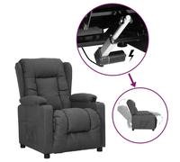 vidaXL Fauteuil releveur inclinable Gris foncé Tissu 3093424