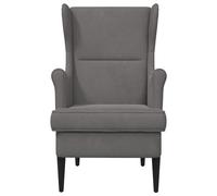 vidaXL fauteuil Gris foncé Velours
